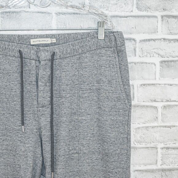 SUITSUPPLY Men's Heather gray drawstring Jogger sweatpant cotton blend sz XL - Picture 8 of 10